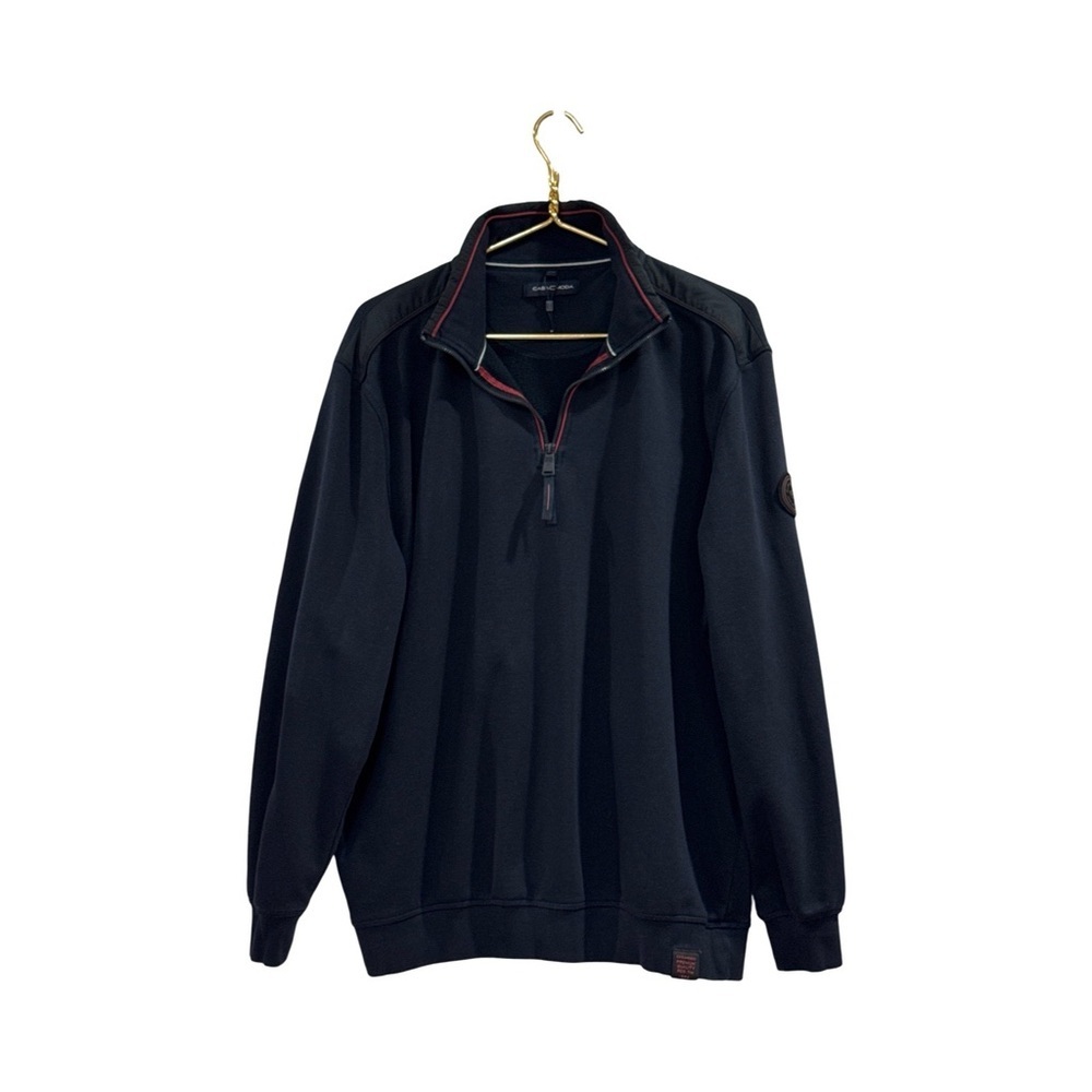 Casa Moda Half-Zip Pullover Navy Blue